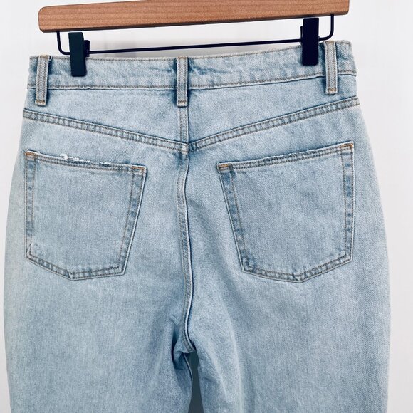 LF Lovers & Friends Straight Leg Jeans Size 28 Light Wash High Rise Button Fly - Picture 3 of 7